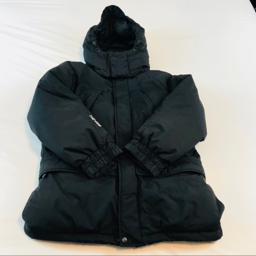 Boys Marmot Mammoth Black Parka Size L 650 Fill